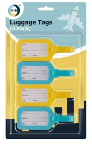 Luggage Tags - 4 Pack