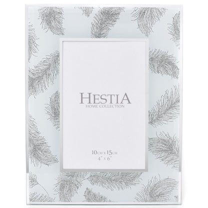 Hestia Photo Frame Grey Feathers