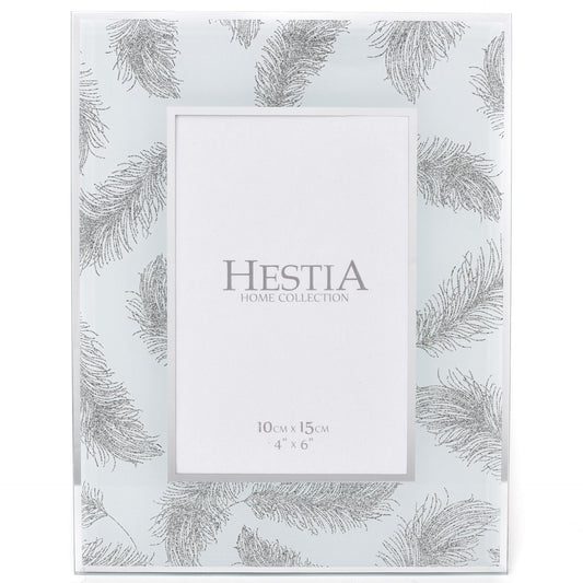 Hestia Photo Frame Grey Feathers