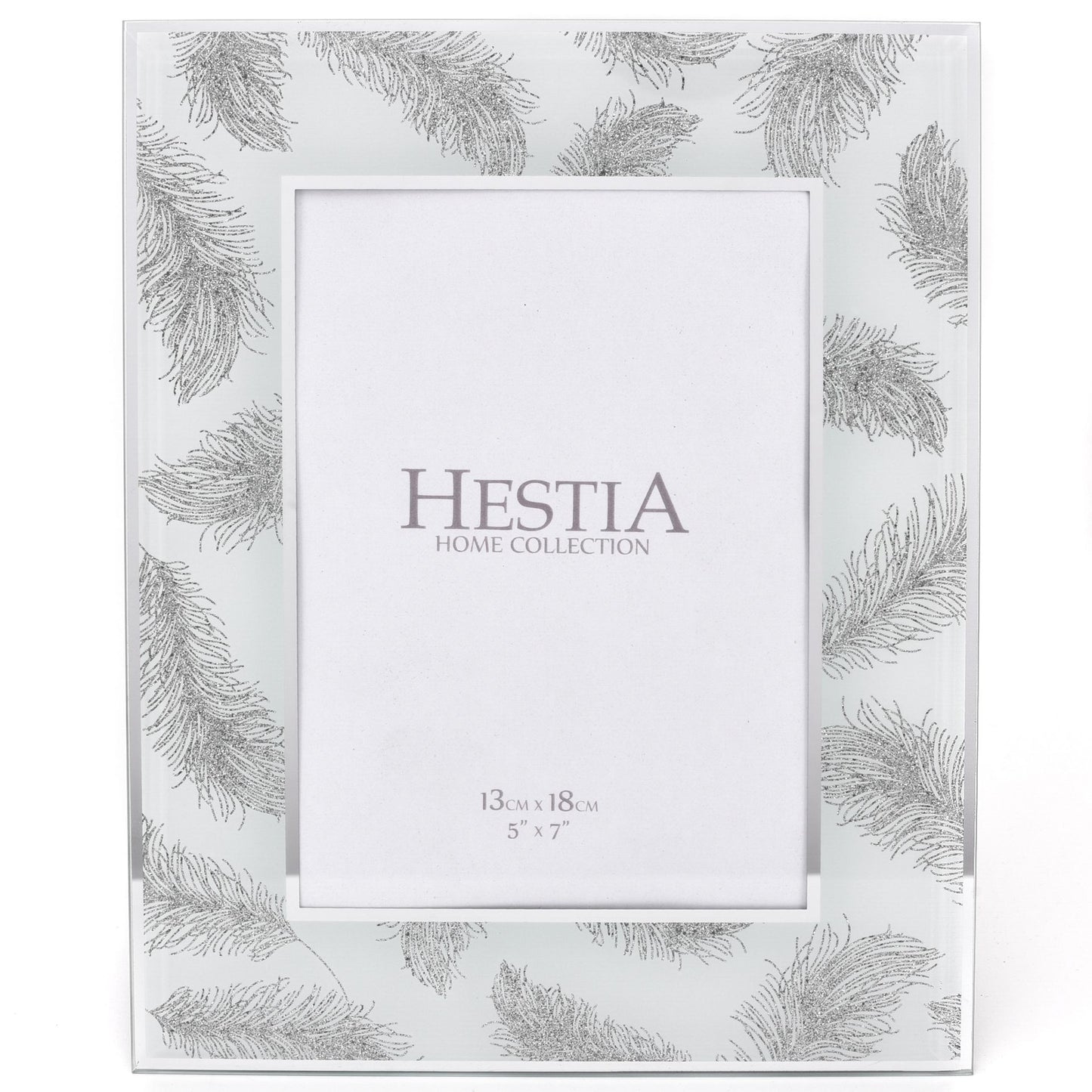 Hestia Photo Frame Grey Feathers